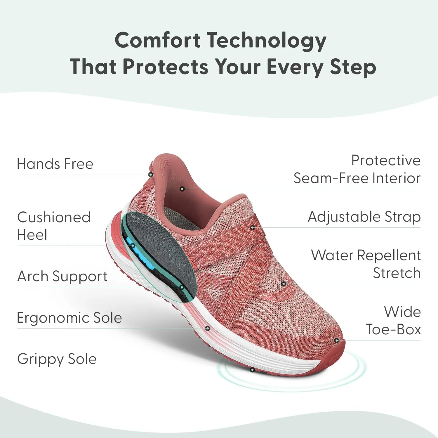 Orthofeet Women's Orthopedic Naya Slip On Sneakers