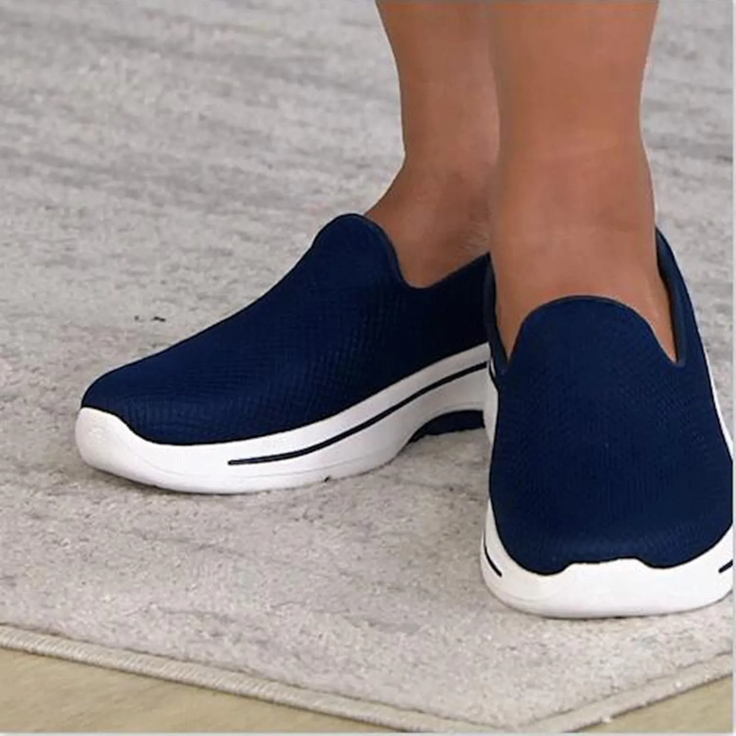 Orthopedic Shoes for Women Casual Shoes for Walking Slip on Sneakers Flat Walking Canvas Slip On Sneakers Running Shoes