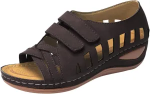 Orthopedic Shoes for Women with Arch Support T Strap Walking Shoes for Women Dressy Flat Sandals for Women Strappy Black Sandals Women's Orthotic Sport Sandals Calzado Para Mujer