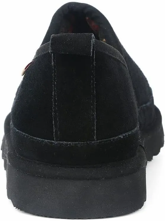 PAMIR Men's Genuine suede Indoor Outdoor Slippers Slip on moccasin shoes