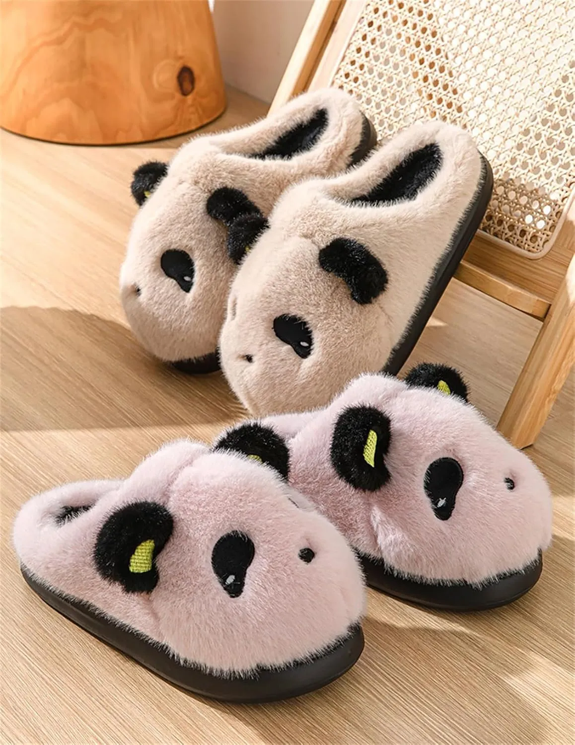 Panda Plush Animal Slippers - Warm & Soft Women's Home Slippers for Indoor/Outdoor