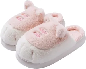 Pantuflas Cute Animal Paw Slippers Kawaii Cartoon Tiger Claw Soft Plush Slippers Winter Warm Fuzzy House Shoes Indoor Home Fur Slippers for Women Men Kids Zapatillas Creative Gift
