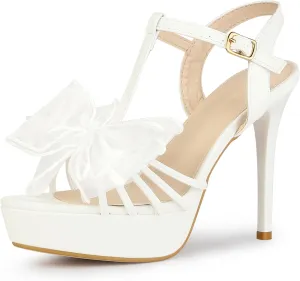 Perphy Platform Stiletto Heel Flowers Platform Heels Sandals for Women