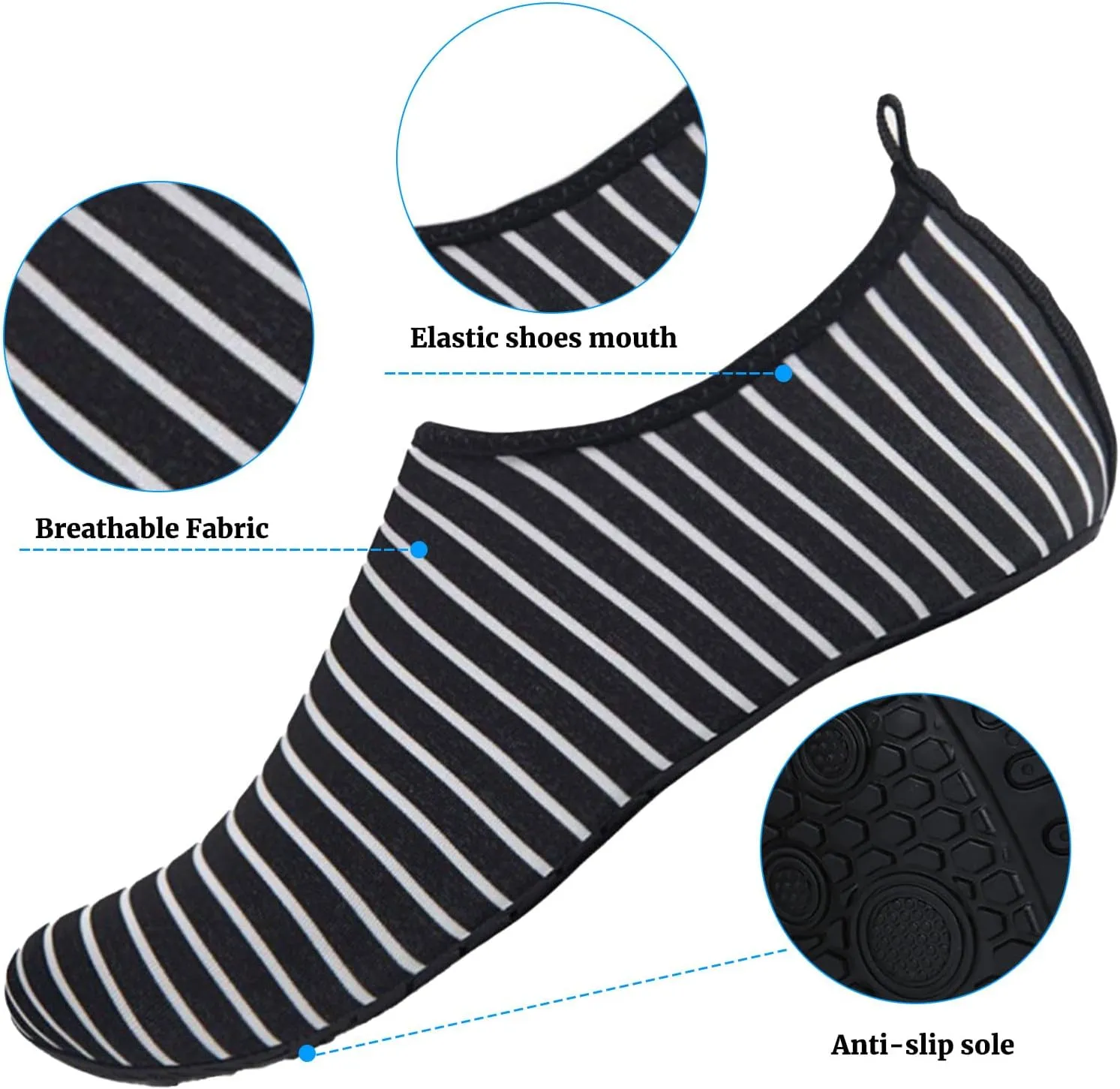Quick Dry Barefoot Aqua Yoga Slip Socks Water Sports Shoes for Women Swim Beach Exercise Wear Accessories Pool Camping