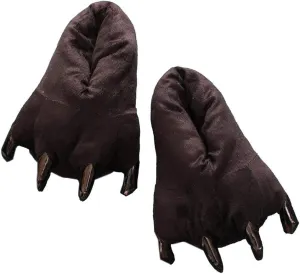 Rojeam Unisex Animal Costume Paw Claw Shoes Men Women Soft Plush Home Slippers