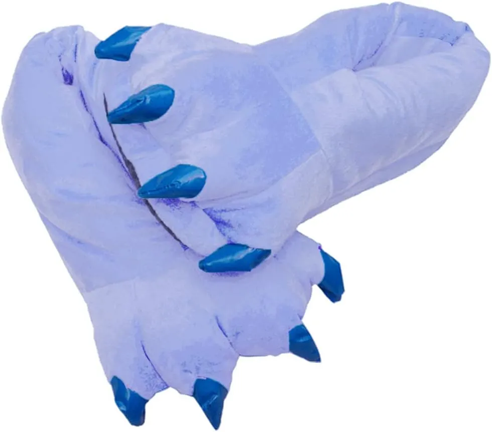 Rojeam Unisex Animal Costume Paw Claw Shoes Men Women Soft Plush Home Slippers