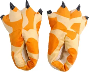 Rojeam Unisex Animal Costume Paw Claw Shoes Men Women Soft Plush Home Slippers