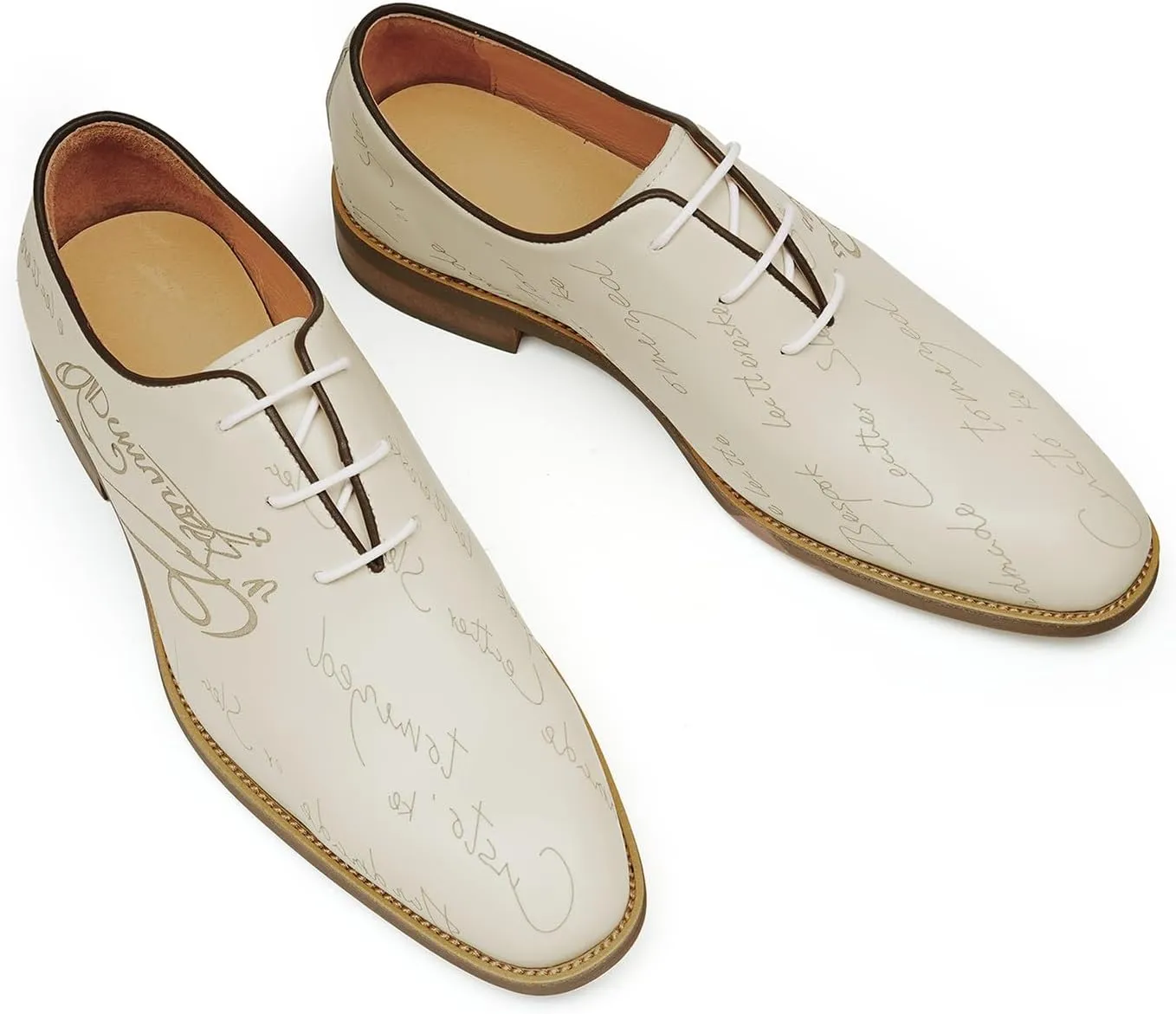 Santimon Men’s Genuine Leather Plain Toe Oxfords - Formal Dress Derby Shoes for Weddings, Business, Prom & Tuxedo - Lightweight & Comfortable Modern Fashion