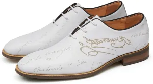 Santimon Men’s Genuine Leather Plain Toe Oxfords - Formal Dress Derby Shoes for Weddings, Business, Prom & Tuxedo - Lightweight & Comfortable Modern Fashion