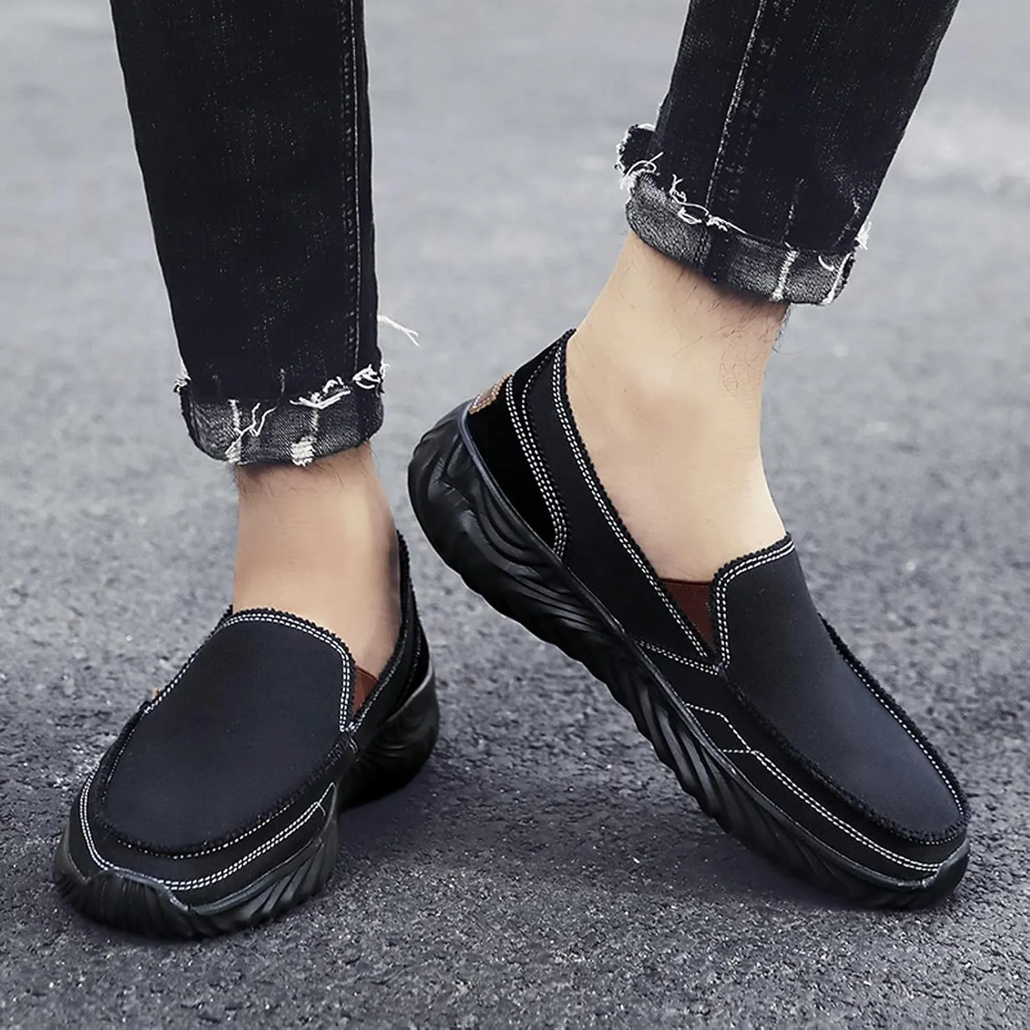 Shije Men Running Shoes Men Casual Breathable Walking Shoes Sport Athletic Sneakers Gym Tennis Slip On Comfortable Lightweight Shoes