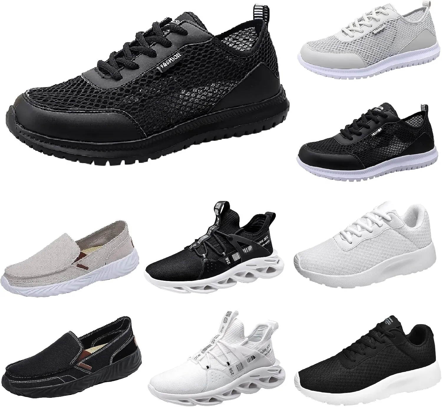 Shije Men Running Shoes Men Casual Breathable Walking Shoes Sport Athletic Sneakers Gym Tennis Slip On Comfortable Lightweight Shoes