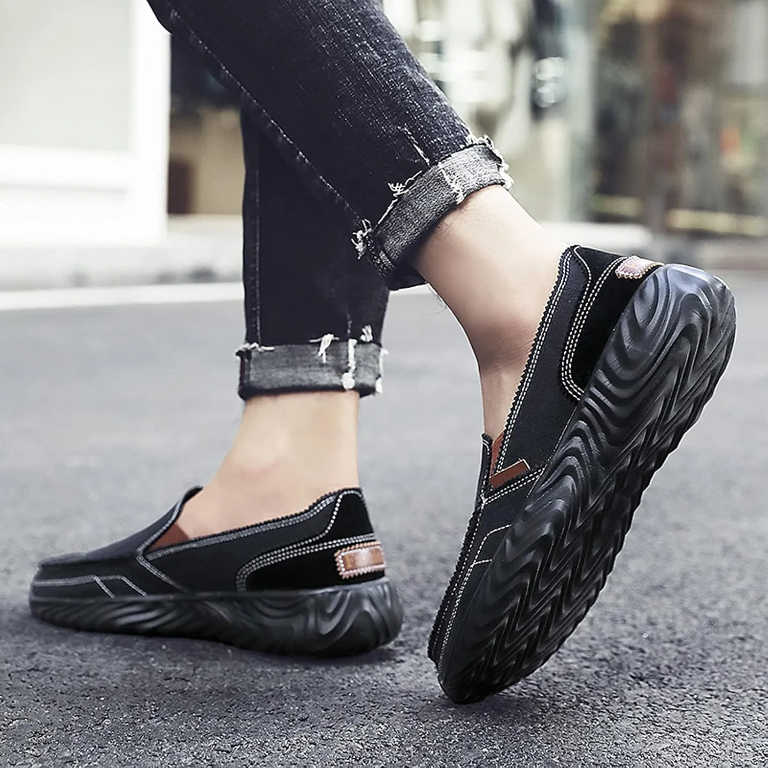 Shije Men Running Shoes Men Casual Breathable Walking Shoes Sport Athletic Sneakers Gym Tennis Slip On Comfortable Lightweight Shoes