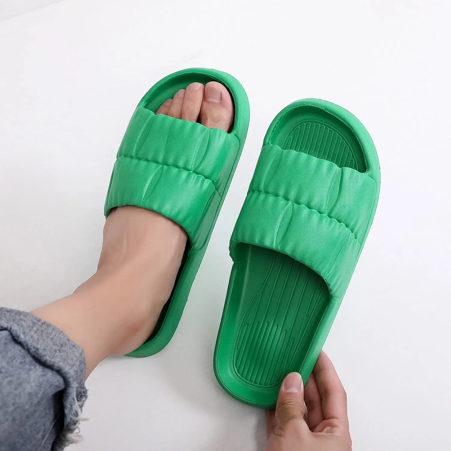 Slides for Men Slides for Women Mens Slippers Shower Shoes Women Open Toe Quick Drying House Slippers