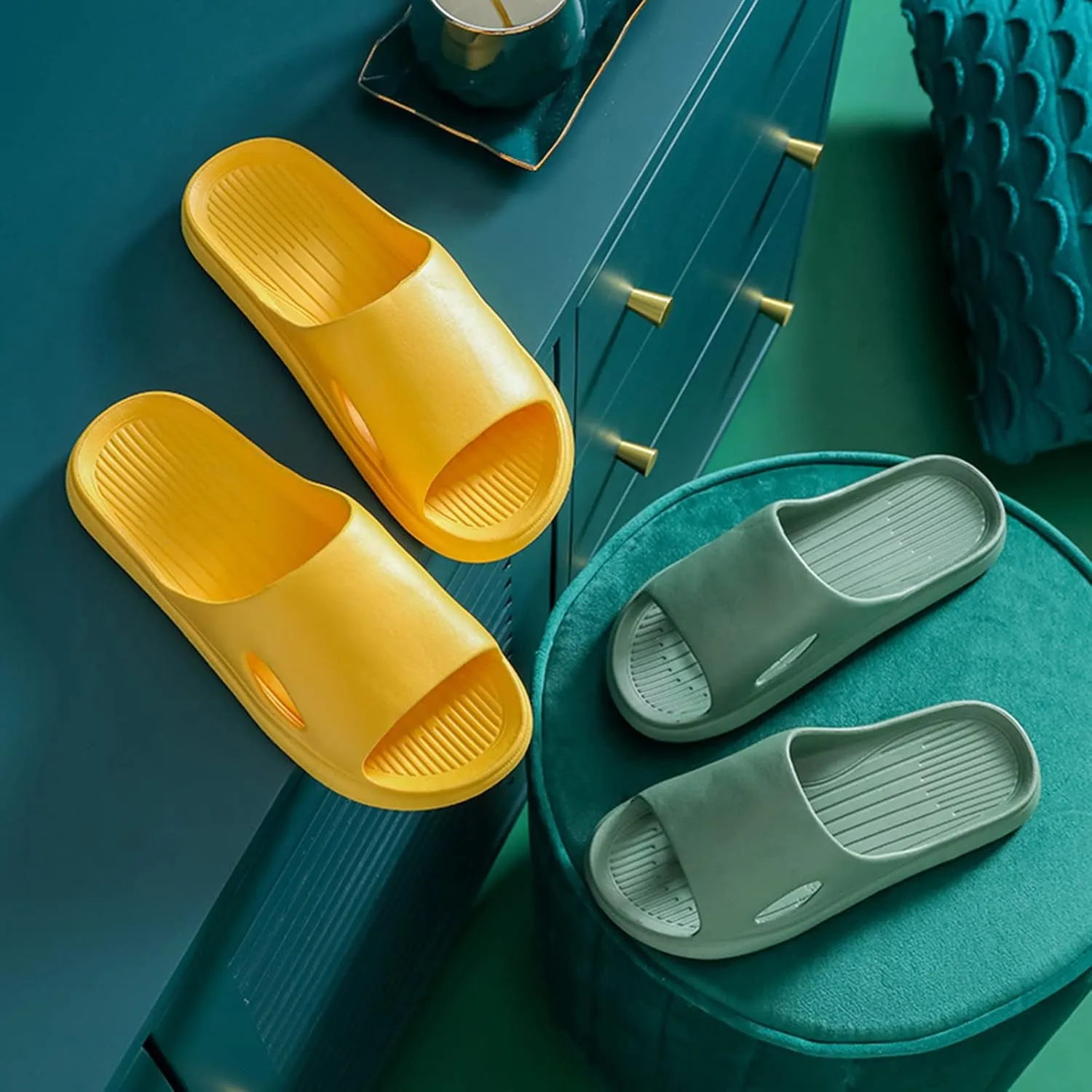 Slides for Men Slides for Women Mens Slippers Shower Shoes Women Public Ultra Comfort Beach Slippers