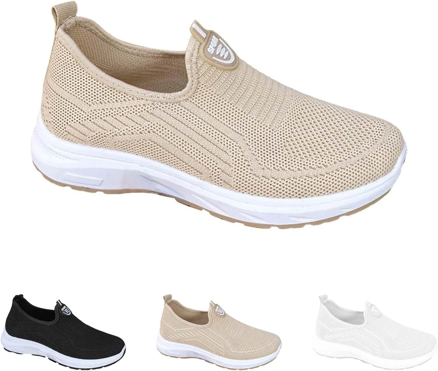 Slip On Sneakers Women Wide Width Size 9 Ladies Slip On Sneakers Non Slip Sneakers for Women Women's X Wide Width Slip On Sneakers Office Sneakers for Women Wide
