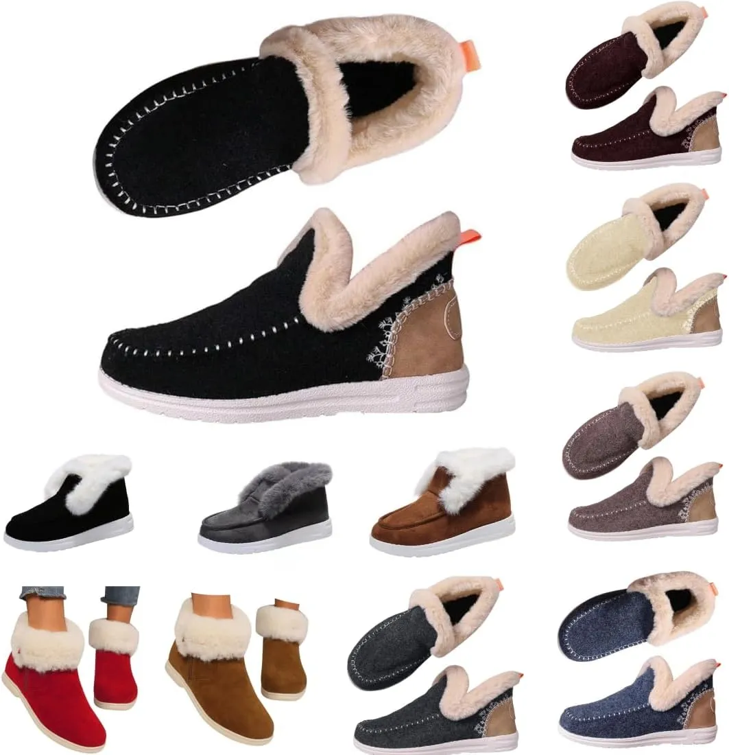 Slippers for Women & Men Indoor and Outdoor Winter Warm Fuzzy House Slipper Shoes Boots Memory Foam Booties Cozy Slippers Slip On Sneakers Unisex
