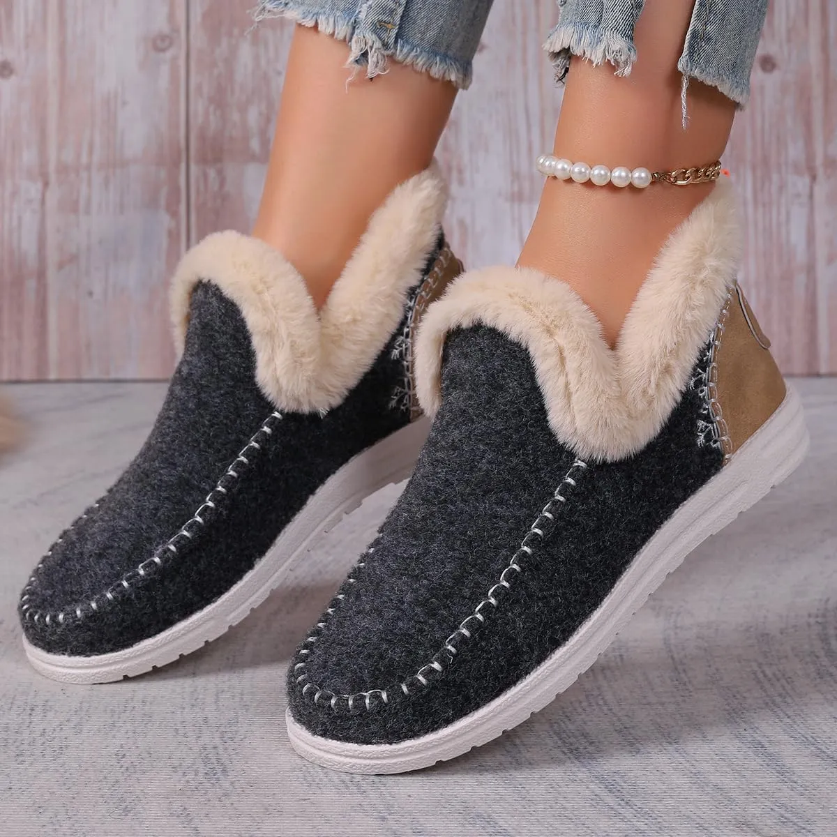 Slippers for Women & Men Indoor and Outdoor Winter Warm Fuzzy House Slipper Shoes Boots Memory Foam Booties Cozy Slippers Slip On Sneakers Unisex