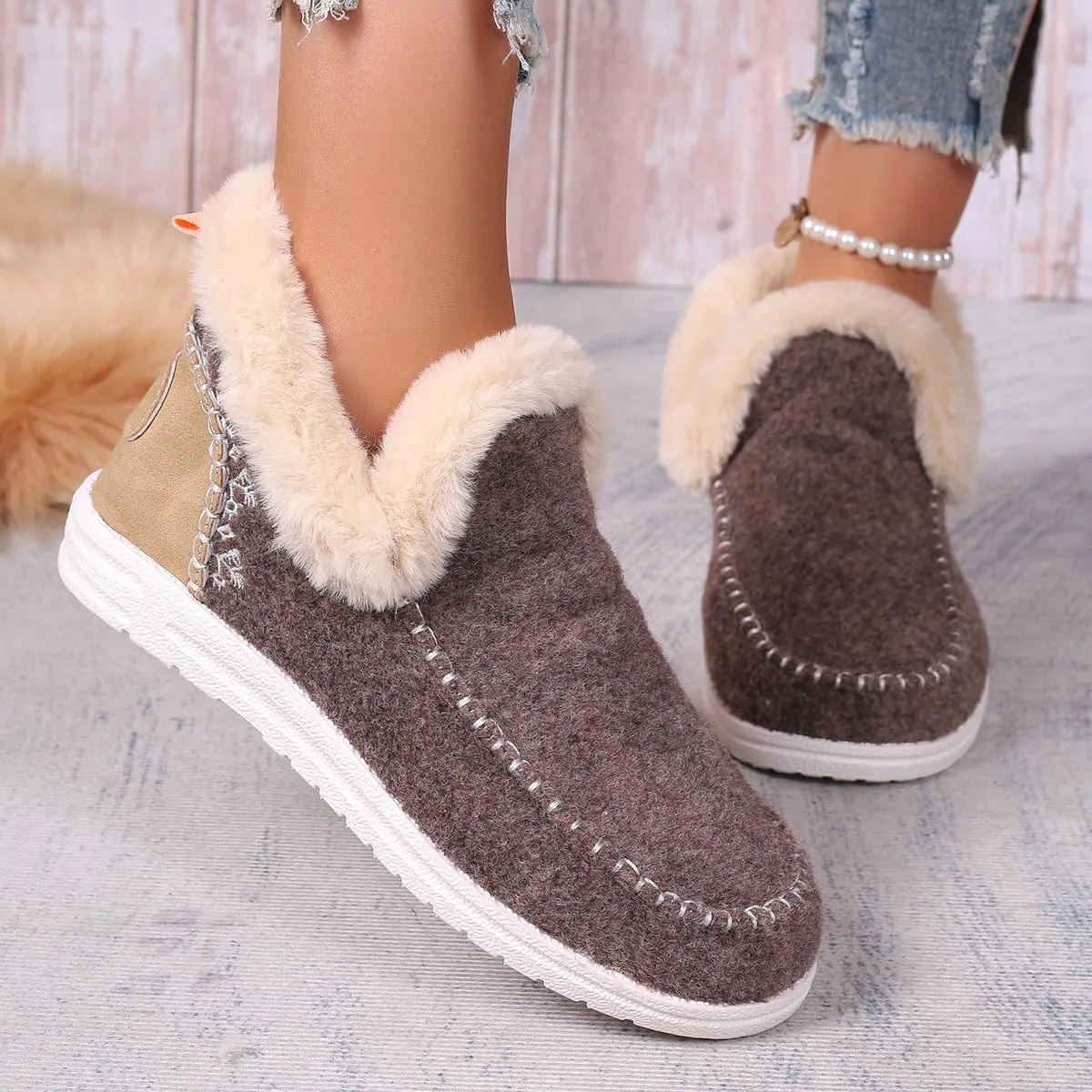 Slippers for Women & Men Indoor and Outdoor Winter Warm Fuzzy House Slipper Shoes Boots Memory Foam Booties Cozy Slippers Slip On Sneakers Unisex