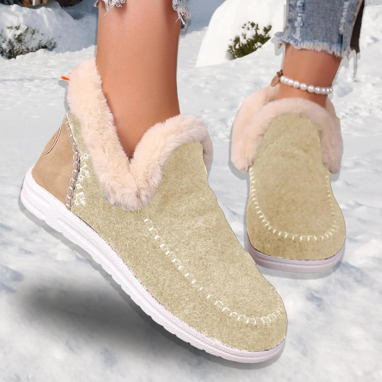 Slippers for Women & Men Indoor and Outdoor Winter Warm Fuzzy House Slipper Shoes Boots Memory Foam Booties Cozy Slippers Slip On Sneakers Unisex
