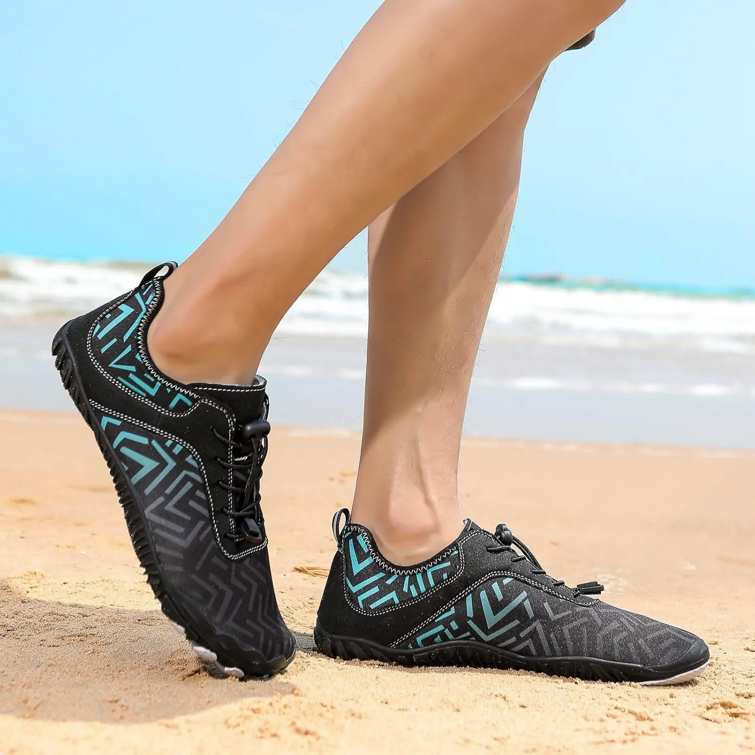 Smoneyful Grounded Womens Neuropathy Hike Barefoot Wide Toe Box Non Slip Breathable Quick Dry Waterproof Diabetic Water Beach Outdoor Hiking Athletic Comfort Sneakers Footwear
