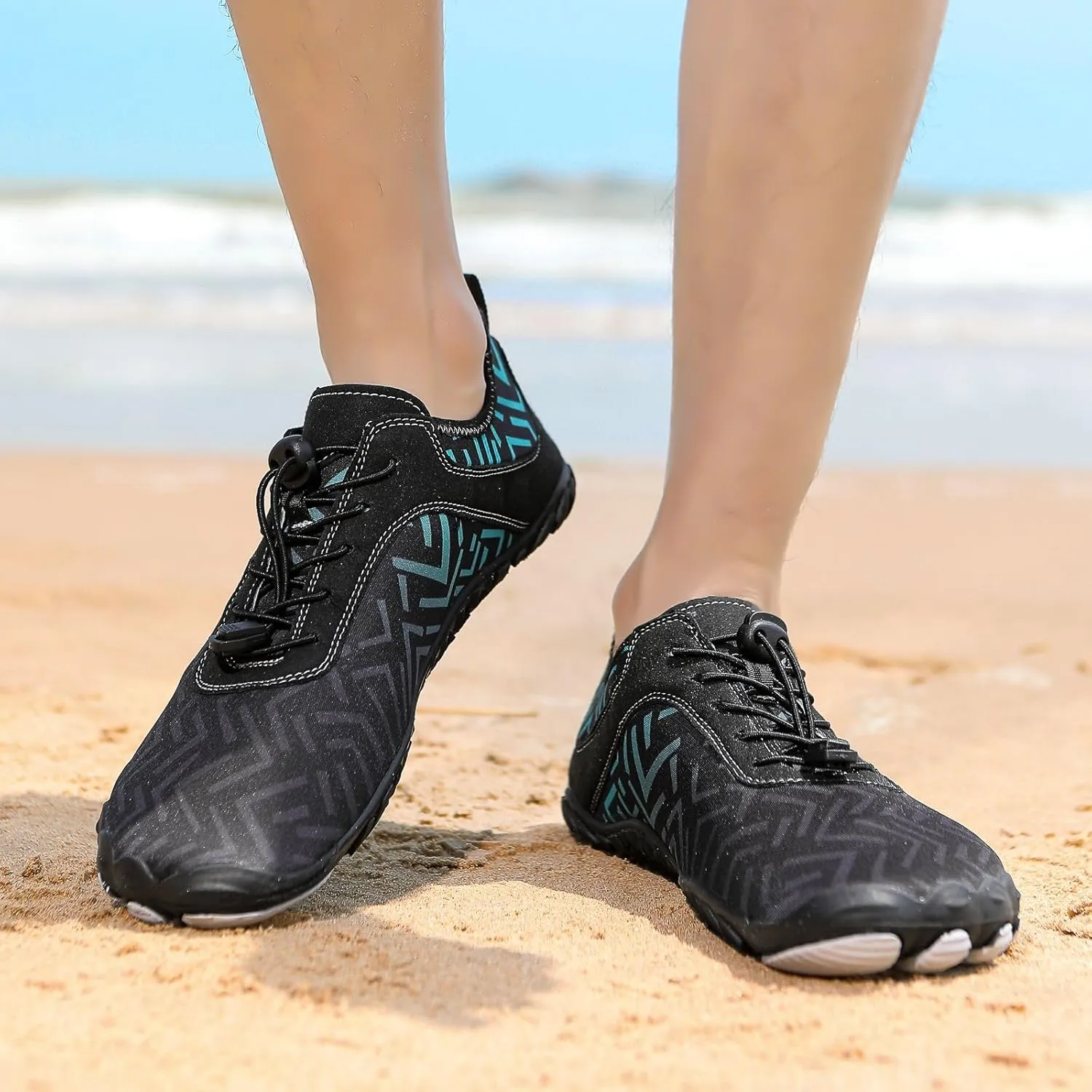 Smoneyful Grounded Womens Neuropathy Hike Barefoot Wide Toe Box Non Slip Breathable Quick Dry Waterproof Diabetic Water Beach Outdoor Hiking Athletic Comfort Sneakers Footwear