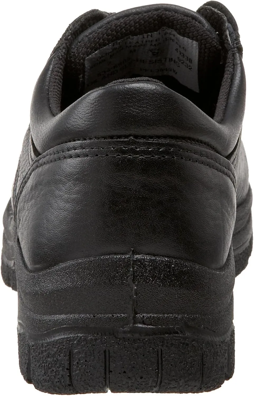 Thorogood Soft Streets Plain Toe Work Oxford Shoes for Women - Premium Black Leather with Comfort Insole and Slip-Resistant Outsole; Berry Compliant and Postal Certified