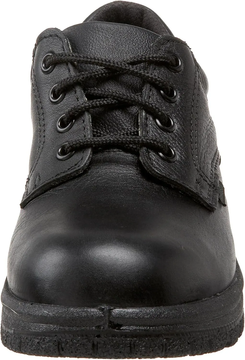 Thorogood Soft Streets Plain Toe Work Oxford Shoes for Women - Premium Black Leather with Comfort Insole and Slip-Resistant Outsole; Berry Compliant and Postal Certified