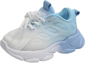 Toddler Boys Girls Gradient Color Lightweight Sneakers Mesh Breathable Anti Slip Soft Comfy Tennis Shoes Unisex