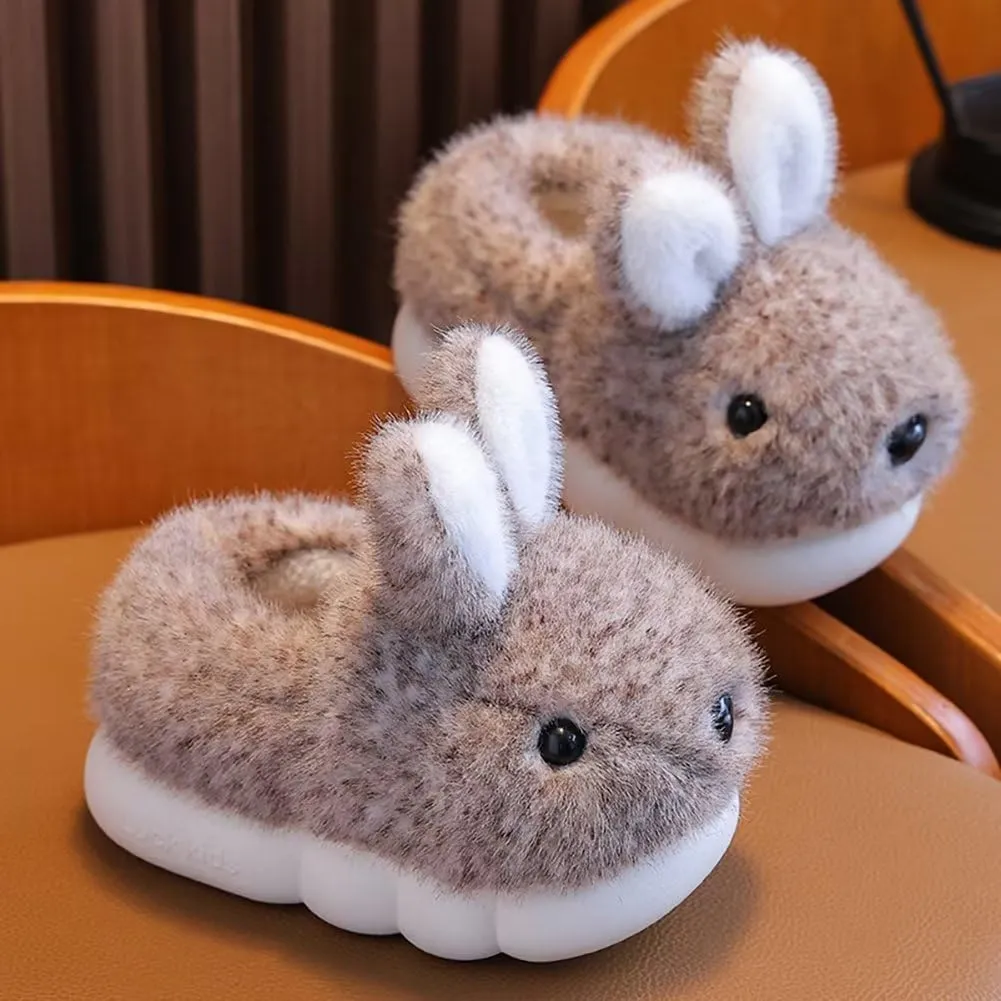 Toddler Girls Slippers Boys Girls Fluffy Home Slippers Winter Warm Indoor Cute Bunny Shoes