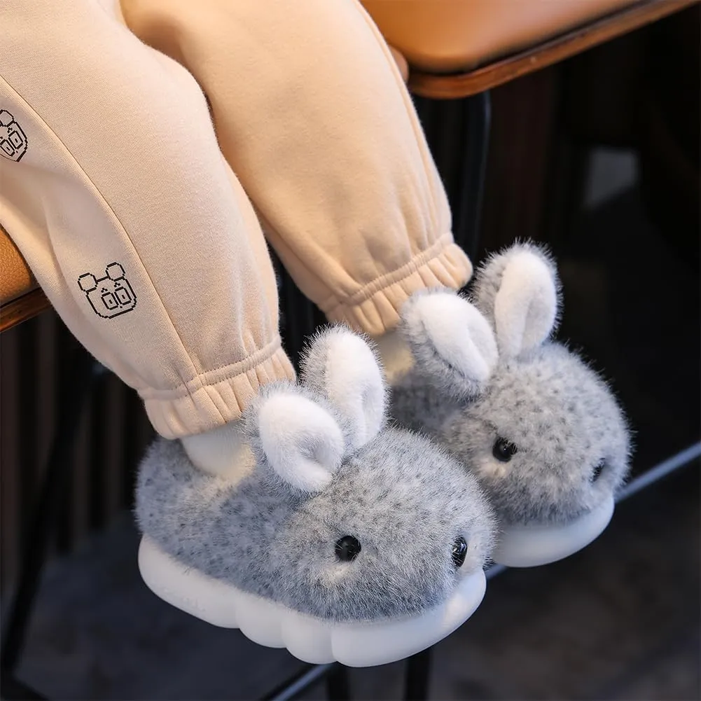 Toddler Girls Slippers Boys Girls Fluffy Home Slippers Winter Warm Indoor Cute Bunny Shoes