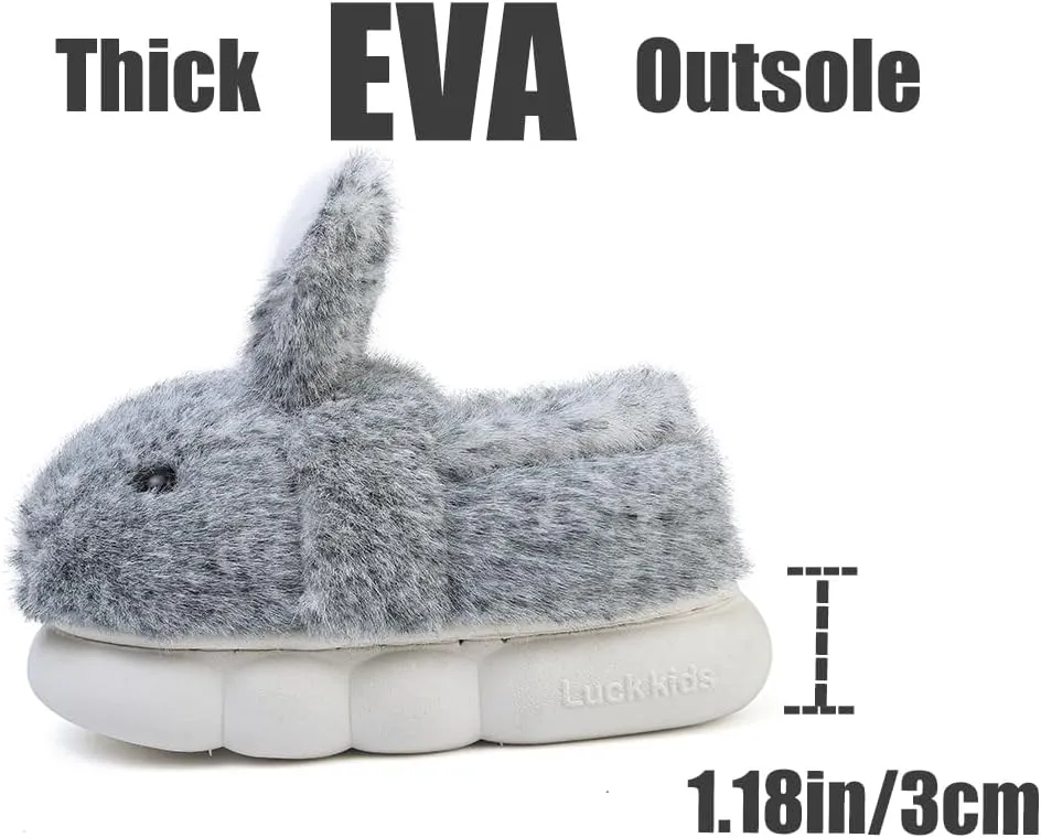 Toddler Girls Slippers Boys Girls Fluffy Home Slippers Winter Warm Indoor Cute Bunny Shoes