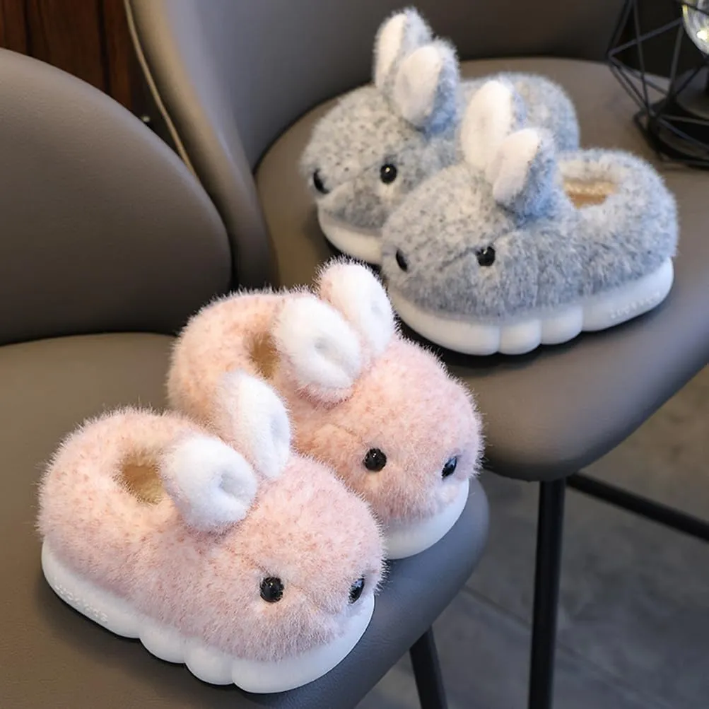 Toddler Girls Slippers Boys Girls Fluffy Home Slippers Winter Warm Indoor Cute Bunny Shoes