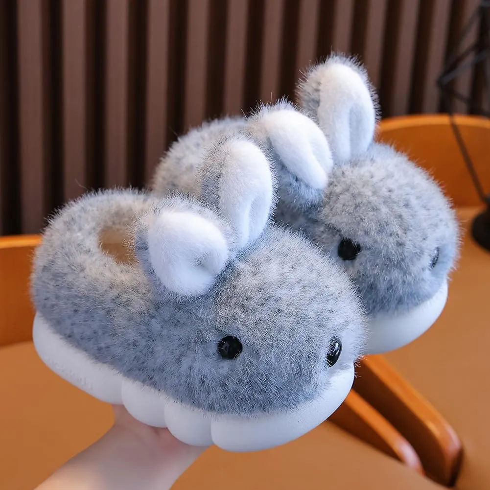 Toddler Girls Slippers Boys Girls Fluffy Home Slippers Winter Warm Indoor Cute Bunny Shoes