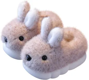 Toddler Girls Slippers Boys Girls Fluffy Home Slippers Winter Warm Indoor Cute Bunny Shoes