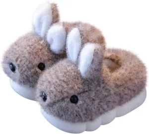 Toddler Girls Slippers Boys Girls Fluffy Home Slippers Winter Warm Indoor Cute Bunny Shoes