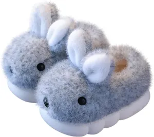 Toddler Girls Slippers Boys Girls Fluffy Home Slippers Winter Warm Indoor Cute Bunny Shoes