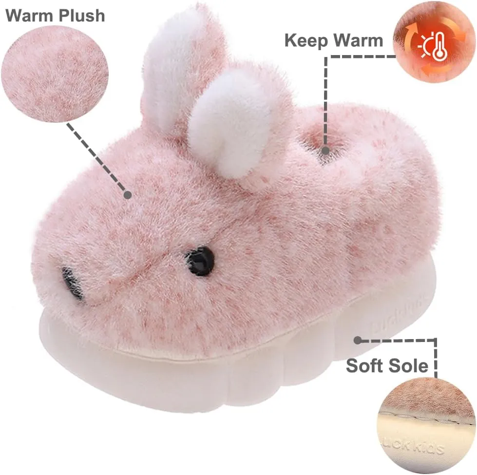 Toddler Girls Slippers Boys Girls Fluffy Home Slippers Winter Warm Indoor Cute Bunny Shoes