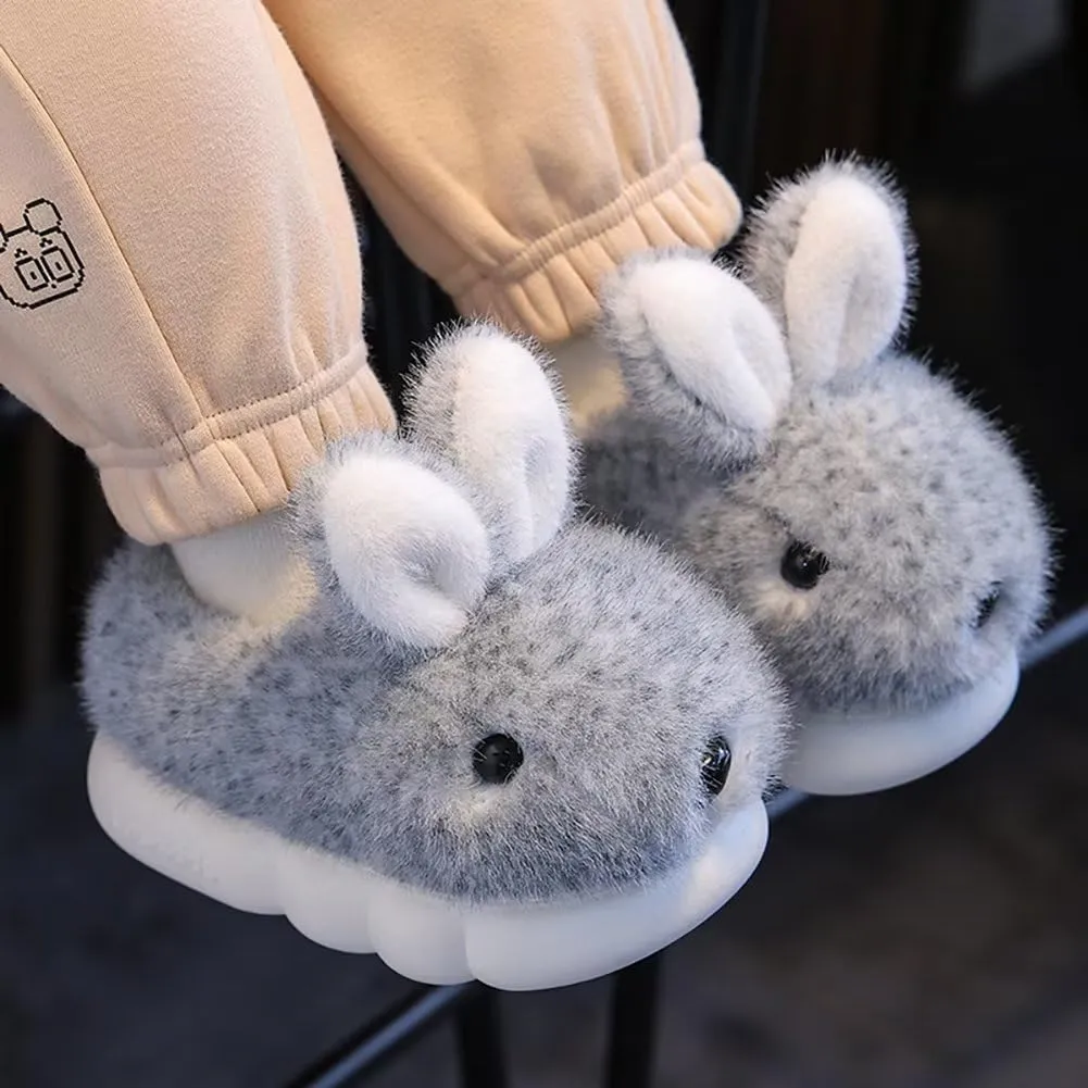 Toddler Girls Slippers Boys Girls Fluffy Home Slippers Winter Warm Indoor Cute Bunny Shoes