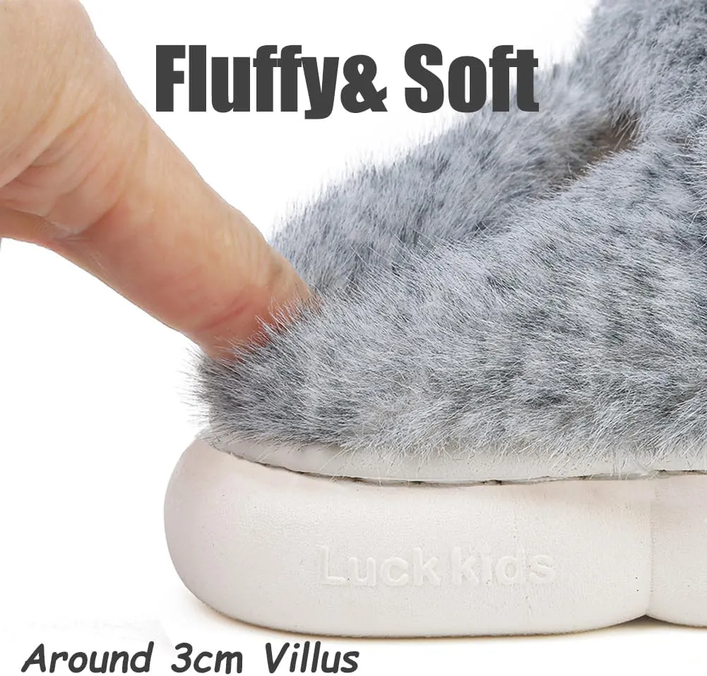 Toddler Girls Slippers Boys Girls Fluffy Home Slippers Winter Warm Indoor Cute Bunny Shoes