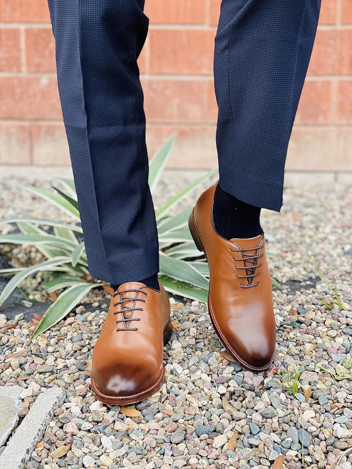 TOTO Men's Invisible Height Increasing Elevator Shoes - Brown Premium Leather Lace-up Formal Oxfords - 2.6 Inches Taller - S3002 - Size 12 D(M) US