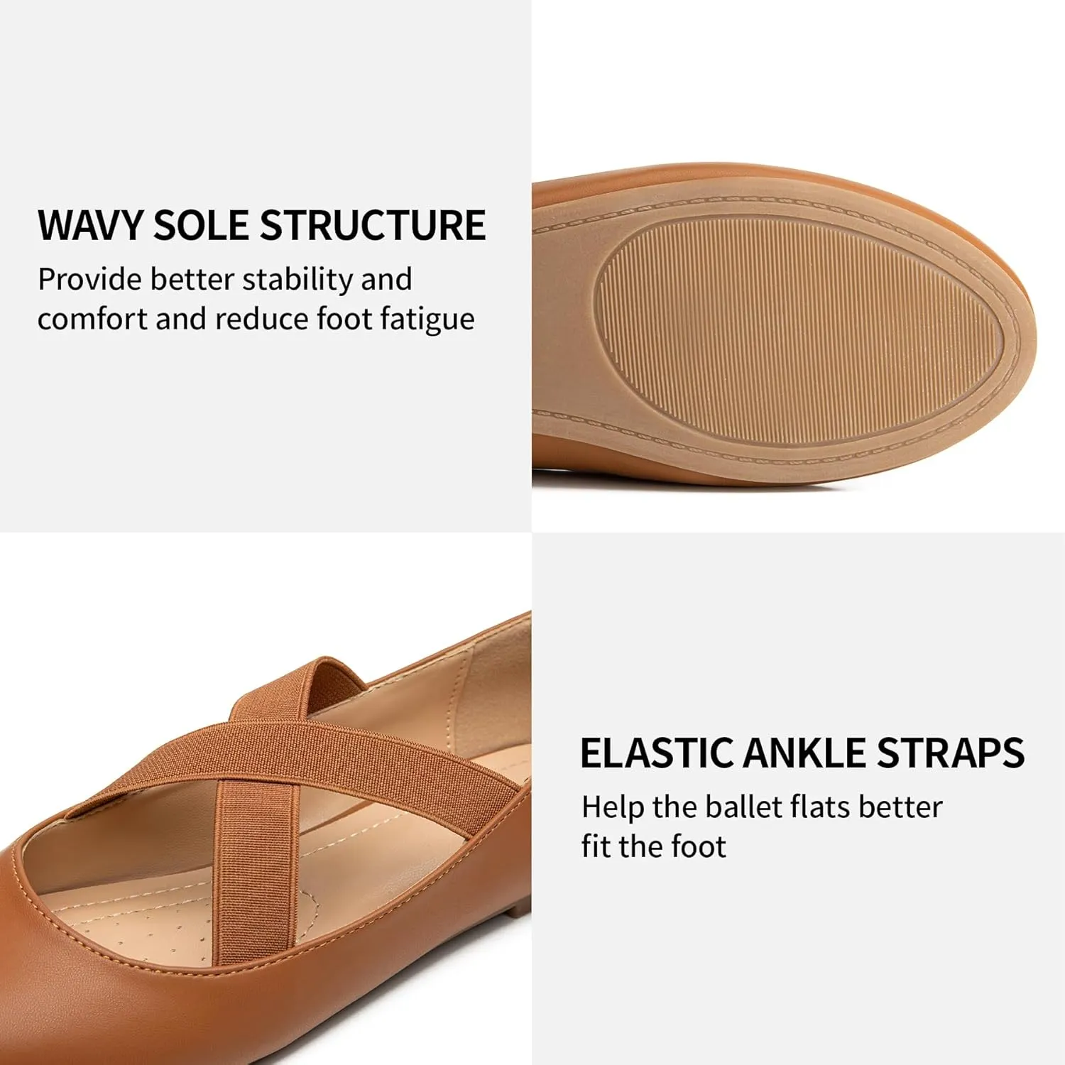 Trary Black Ballet Flats - Ankle Strap Mary Jane Shoes, Wide Width Women's Flats for Dressy Occasions