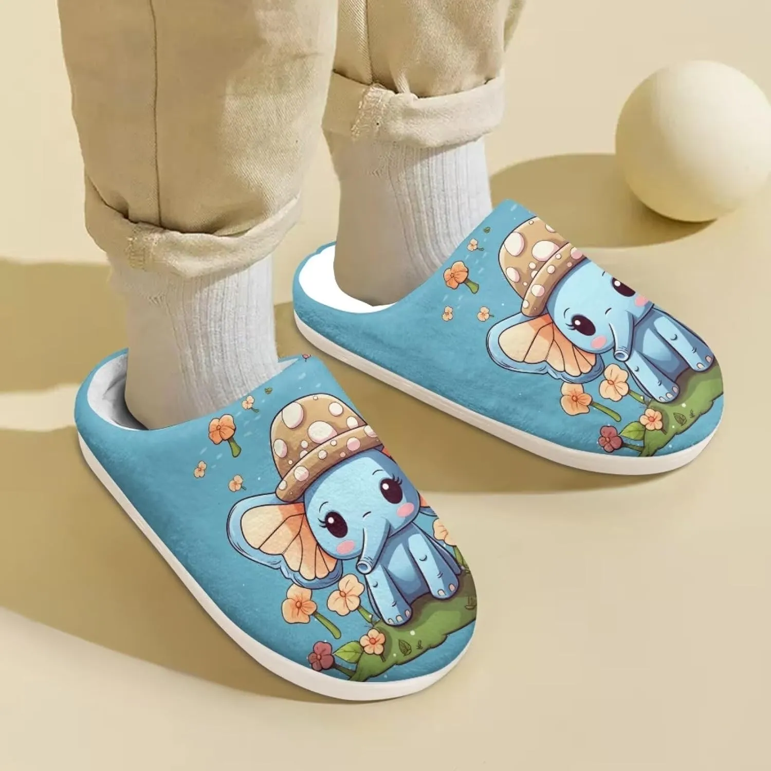 Uourmeti Kids House Shoes Plush Slippers for Girls Indoor Outdoor Slippers