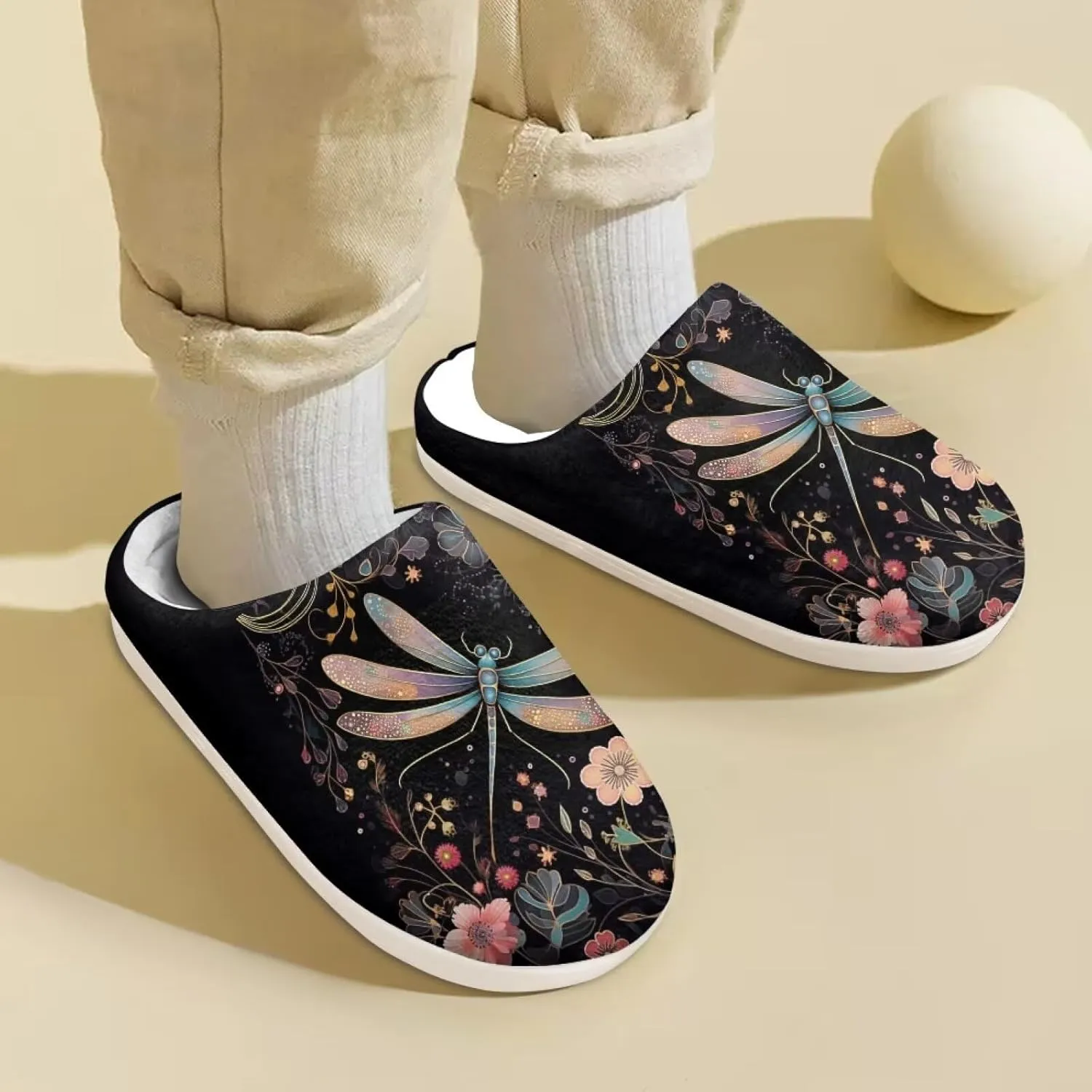 Uourmeti Kids House Shoes Plush Slippers for Girls Indoor Outdoor Slippers