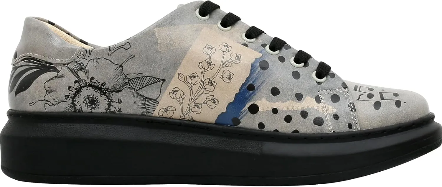 Wedge Platform Sneakers for Women - Handmade Vegan Leather, Unique Chunky Sneakers