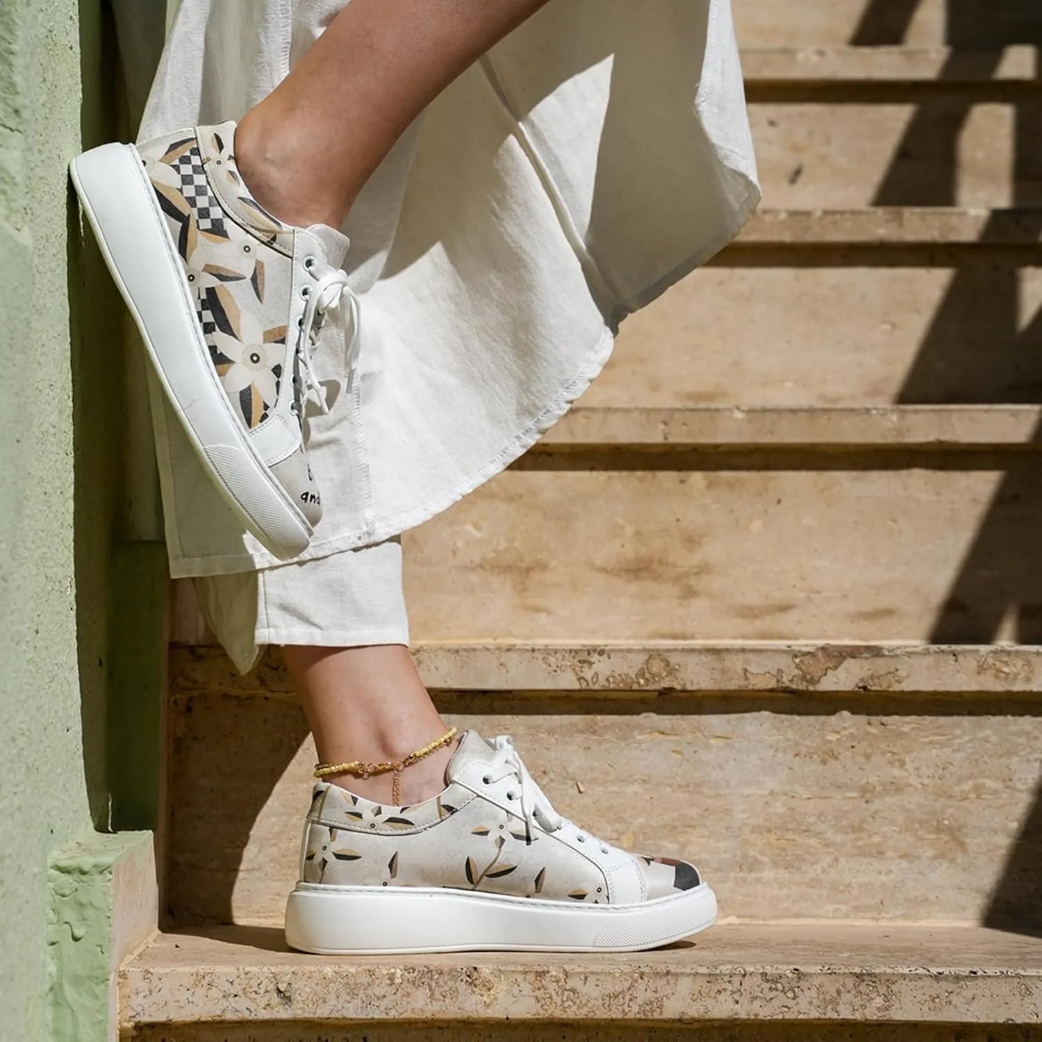 Wedge Platform Sneakers for Women - Handmade Vegan Leather, Unique Chunky Sneakers