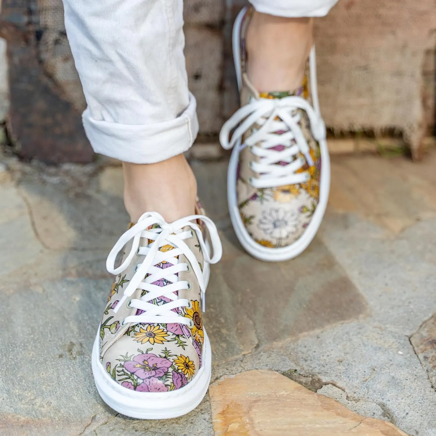 Wedge Platform Sneakers for Women - Handmade Vegan Leather, Unique Chunky Sneakers
