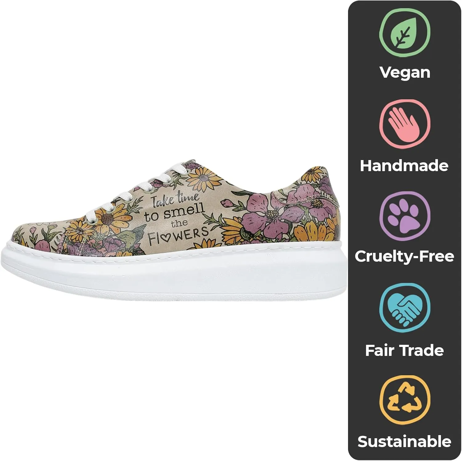 Wedge Platform Sneakers for Women - Handmade Vegan Leather, Unique Chunky Sneakers