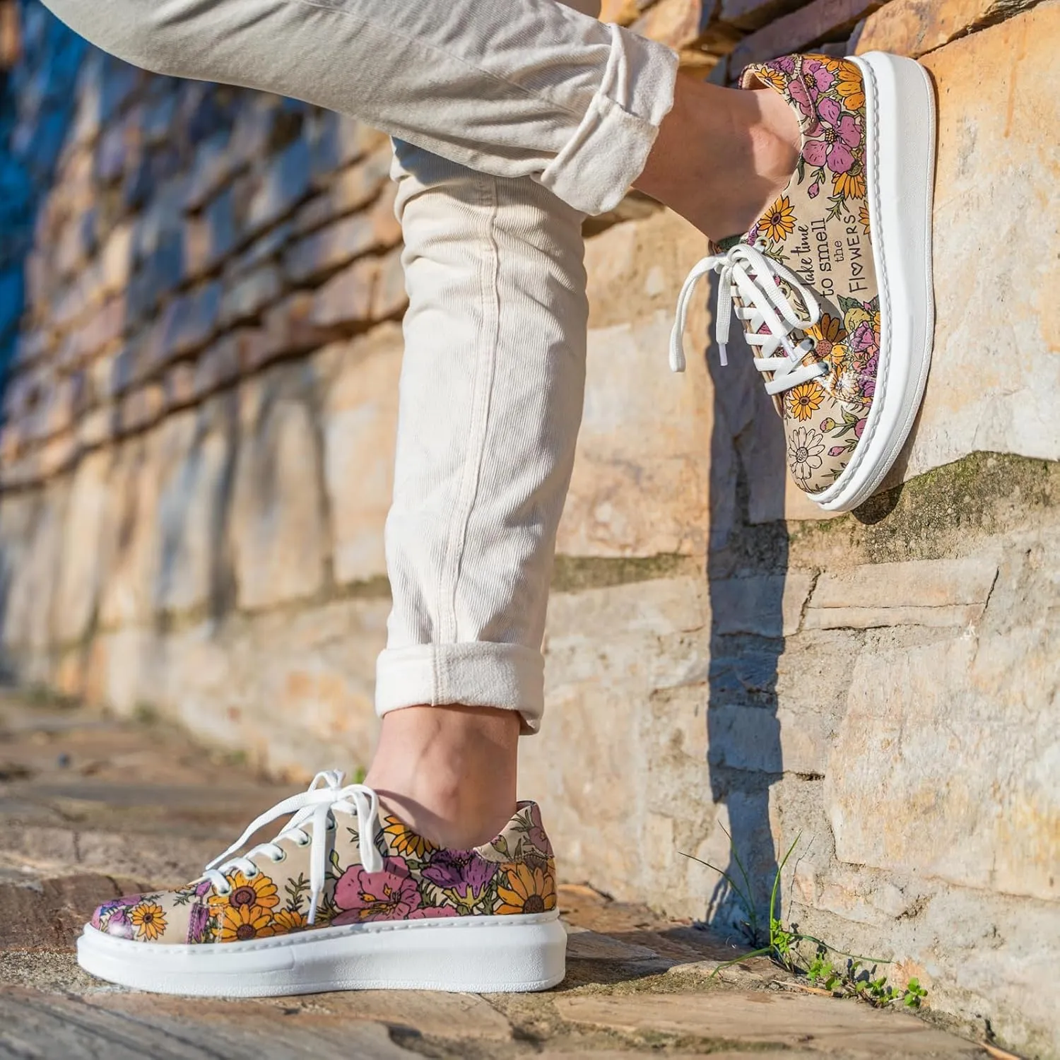 Wedge Platform Sneakers for Women - Handmade Vegan Leather, Unique Chunky Sneakers