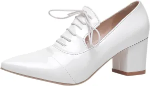 Women Pointed Toe Heels Women's Pumps Chunky Block Heels Loafers Dress Work Shoes for Business