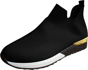 Womens Ari Beige Fashion Hollow Mesh Platform Walking Slip Sneakers Casual Sandals